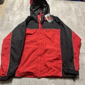 Nwt Stearns Dry Wear Jacket Mens Sz XL Rain Jacket Waterproof Red Black Hooded